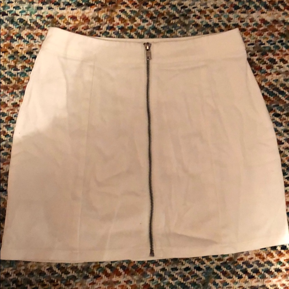 White Denim Skirt